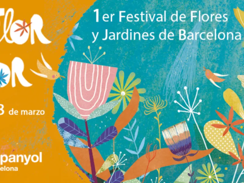 Flower in bloom. 1st Festival of flowers and gardens of Barcelona. 